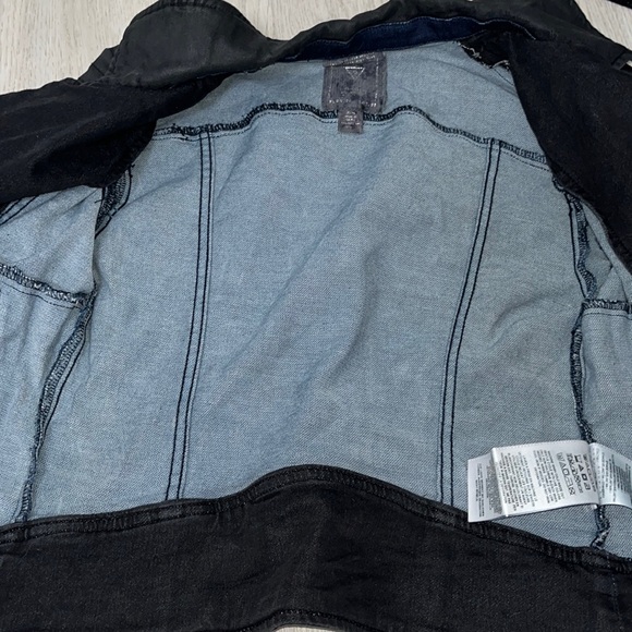 Guess Y2K Denim Leather Moto Jacket Small - Picture 5 of 16